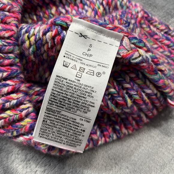 Gap Multicolor marbled Long Sleeve crew neck Sweater SZ‎ S women's - Picture 8 of 8